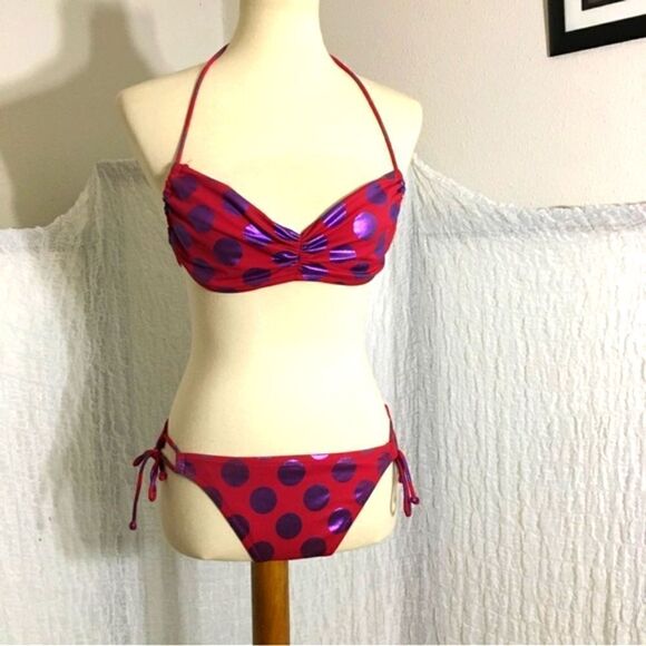 Victoria’s Secret Polka-dot Two-piece Swimsuit Size M/ L - Picture 1 of 8